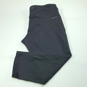 Nike Dri-Fit Crop Length Yoga Running Athletic Leggings Pants Womens Size M Gray
